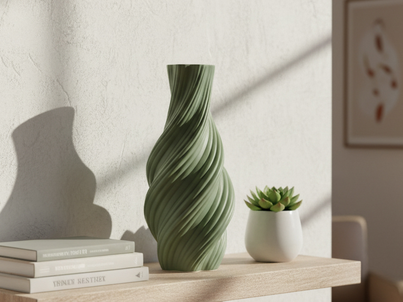 Jarrón decorativo impreso en 3D